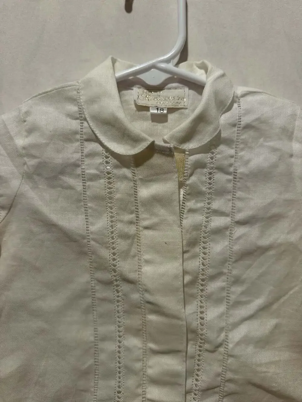 Designs by Rendezvous Inc. Heirloom Toddler Boy Short Sleeve Linen Shirt